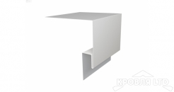 Планка околооконная сложная 200x50, Полиэстер RAL 9003 сигнальный белый, толщина 0,45