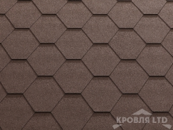 Гибкая черепица Катепал Коллекция  KL цвет Коричневый