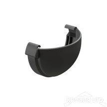 Заглушка желоба для водостока Деке Люкс  графит