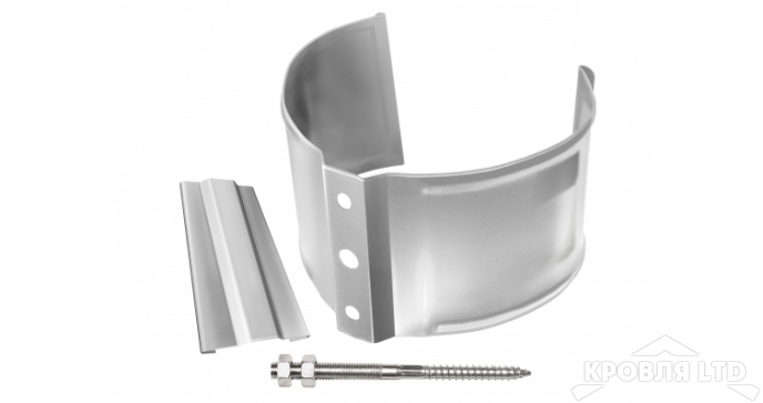 Кронштейн трубы на кирпич Грендлайн 100мм RAL 9003 белый