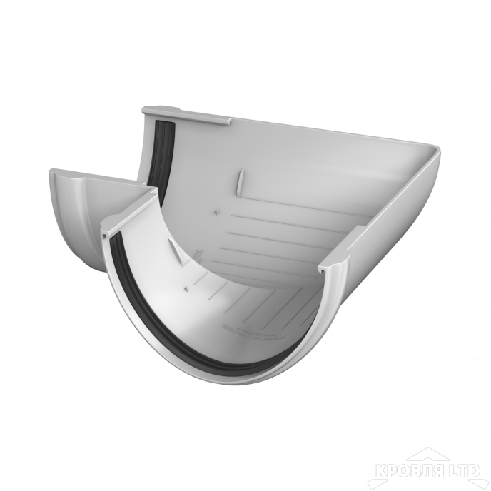 Угол желоба внутренний для водостока 90 градусов Деке Премиум RAL 7024 графит