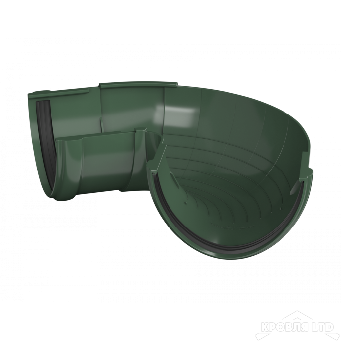 ТН ПВХ D125/82 ММ УГОЛ ЖЕЛОБА, РЕГУЛИРУЕМЫЙ 90°-150° ЗЕЛЕНЫЙ Rall 6005