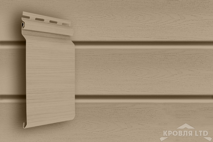 Сайдинг виниловый GL Natural-Брус Standart бежевый  3,0 м