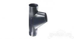 Тройник трубы, Грендлайн 90 мм RAL 7024 мокрый асфальт
