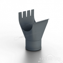 Воронка выпускная МЕТАЛЛ ПРОФИЛЬ Foramina Freeze D125/100 Grey