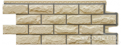Фасадная панель Grand Line Колотый камень Design бежевый со швом RAL 7006