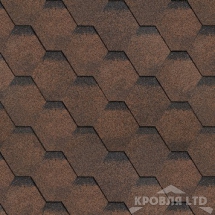 Гибкая черепица Шинглас серия Оптима коллекция Соната цвет Коричневый