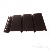 Софит тройной пластиковый центральная перфорация Döcke Premium цвет шоколад, 3м