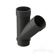 Тройник для водостока 45 град Деке Люкс RAL 7024 графит