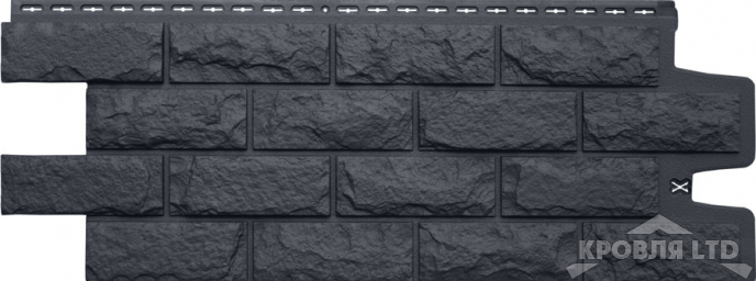 Фасадная панель Grand Line Колотый камень Classic графит