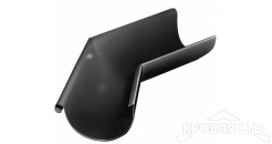 Угол желоба внешний 135 гр Грендлайн 125 мм RAL 9005 черный