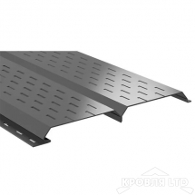 Софит  двойной металлический полная перфорация , Полиэстер RAL  7024 мокрый асфальт, толщина 0,45