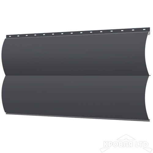 Сайдинг металлический "Венец"  RAL 7024 Серый Графит, толщина 0,45