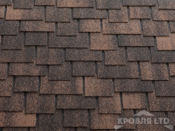 Гибкая черепица Катепал Коллекция Ambient цвет Темная охра