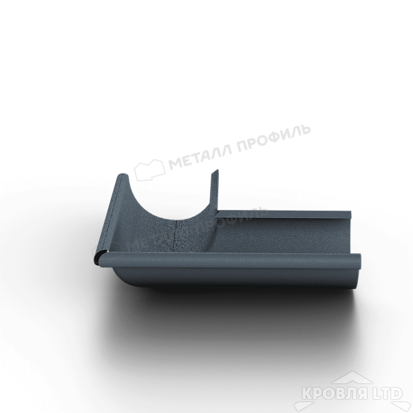 Угол желоба наружный МЕТАЛЛ ПРОФИЛЬ Foramina Freeze D125 Grey