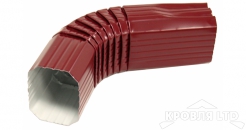 Колено прямоугольное Vortex 90мм RAL 3005 красное вино