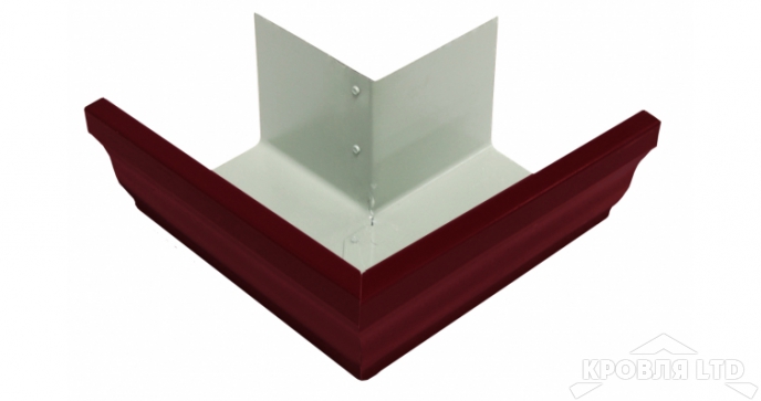 Угол желоба внешний Vortex 90гр 125мм RAL 3005 красное вино