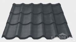 Металлочерепица Супермонтеррей, RAL 7024 мокрый асфальт, Стальной бархат, толщина 0,5