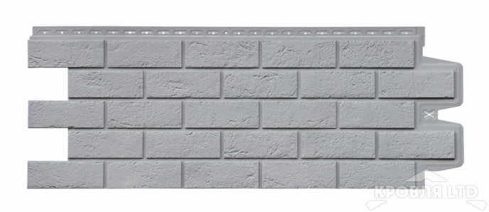 Фасадная панель Grand Line "Состаренный кирпич" Classic серый