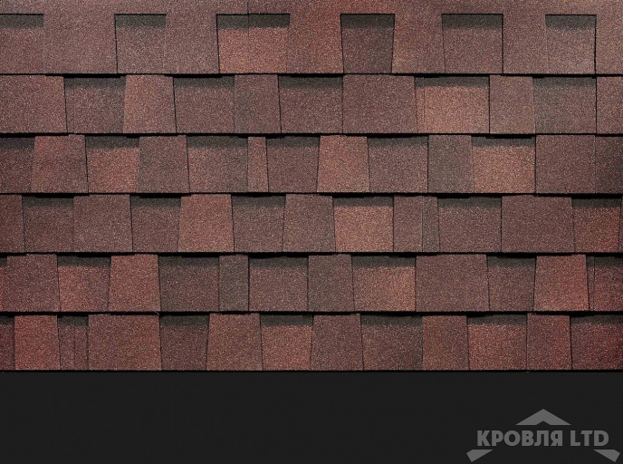 Гибкая ламинированная черепица Дёке серия PREMIUM  Коллекция DRAGON цвет Зрелый Каштан
