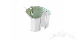 Кронштейн трубы на кирпич прямоугольный Vortex 90мм RAL 9003 белый