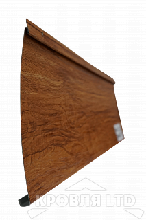 Сайдинг металлический "Финская доска Широкая" под дерево ПИХТА 3D 0,45