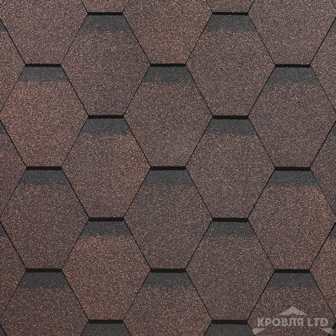 Гибкая черепица Дёке серия STANDARD коллекция Сота цвет Коричневый