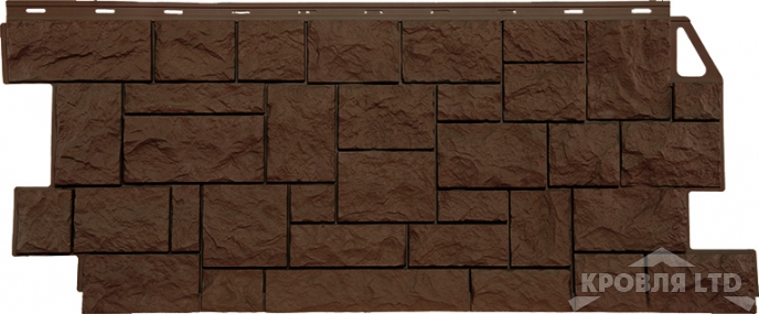 Фасадная панель FineBer Камень Дикий коричневый