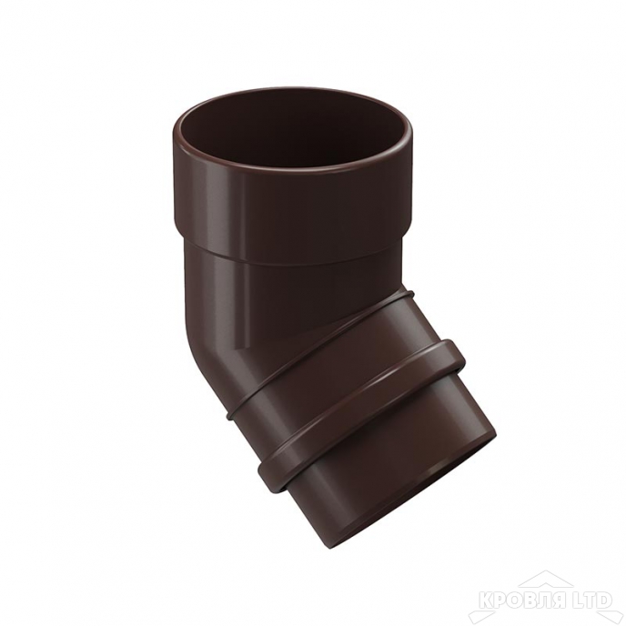 Колено трубы для водостока 45 град Деке Люкс  шоколад