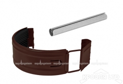 Соединитель желоба для водостока Aквасистем с резиновым уплотнителем 150мм RAL 8017 шоколад