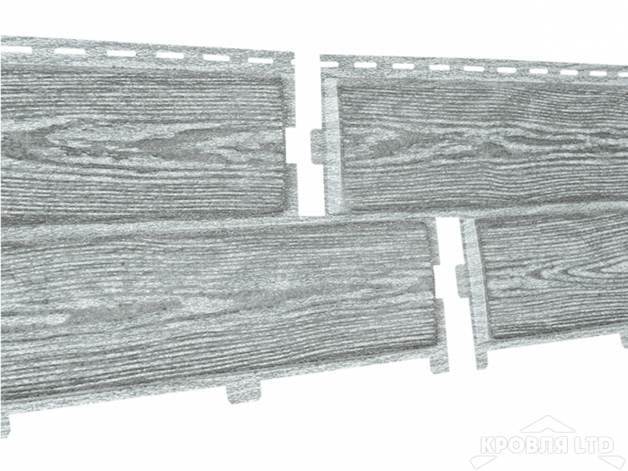 Фасадная панель Ю-ПЛАСТ Хокла Винтаж Пепел