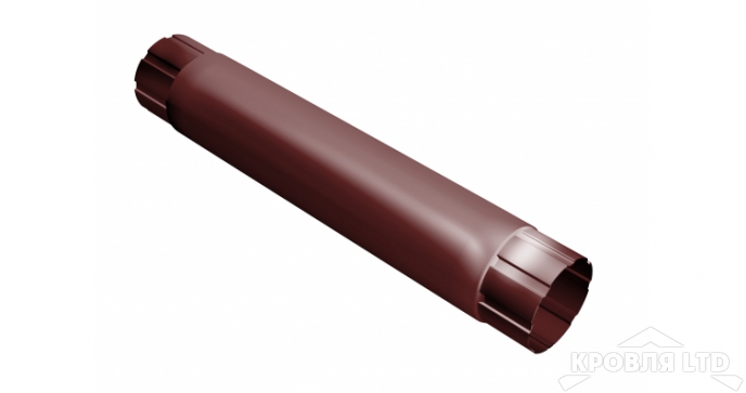 Труба круглая Грендлайн 90мм 1м RAL 3011 коричнево-красный