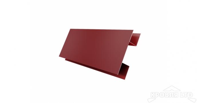 Планка H-профиль, Полиэстер RAL 3009 оксидно-красный, толщина 0,45