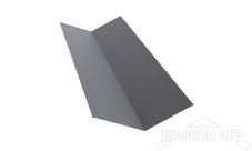 Планка ендовы верхней 145х145, Полиэстер RAL 7004 сигнальный серый,толщина 0,45