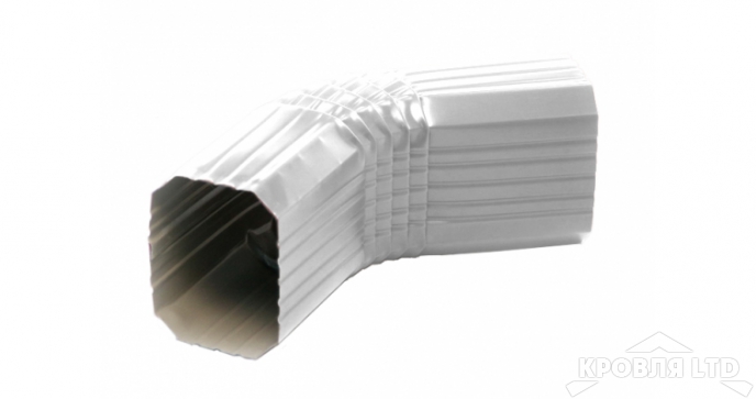 Колено прямоугольное Vortex 90мм RAL 9003 белый