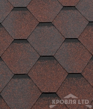 Гибкая черепица Roofshield  серия Premium коллекци Стандарт цвет Медный