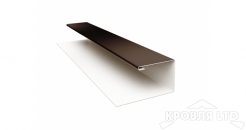 Планка J-профиль, Полиэстер RAL 8017 шоколад, толщина 0,45