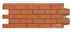 Фасадная панель Grand Line "Состаренный кирпич" Design терракотовый со швом RAL 7006