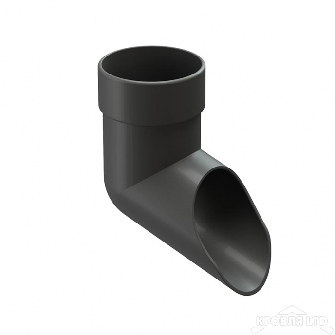 Наконечник трубы (отмёт) для водостока Деке Люкс  графит