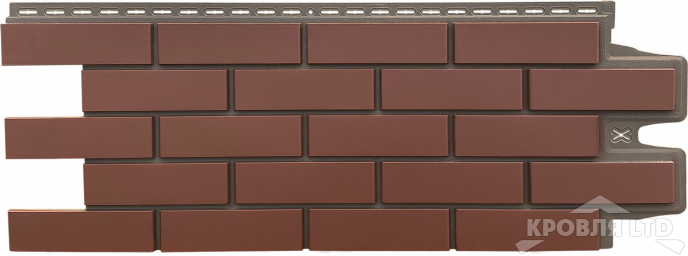 Фасадная панель Grand Line "Клинкерный кирпич" Design Plus корица с темно-бежевым швом