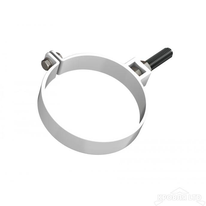 ТН ПВХ D125/82 ММ ХОМУТ ТРУБЫ УНИВЕРСАЛЬНЫЙ 140ММ БЕЛЫЙ Rall 9003