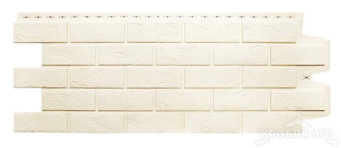 Фасадная панель Grand Line "Состаренный кирпич" Classic Молочный