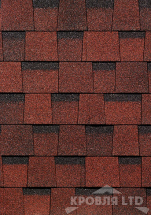 Гибкая ламинированная черепица Дёке серия EUROPA  Коллекция DRAGON цвет Красный