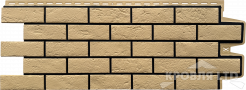Фасадная панель Grand Line "Состаренный кирпич" Design песочный со швом RAL 9005