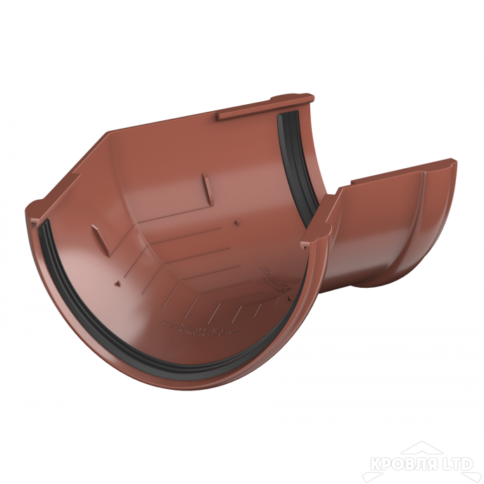 ТН ПВХ D125/82 ММ УГОЛ ЖЕЛОБА 135° КРАСНЫЙ Rall 8004