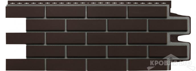Фасадная панель Grand Line "Клинкерный кирпич"  Design шоколадный со швом RAL 7006