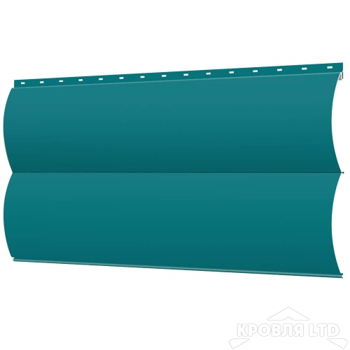 Сайдинг металлический "Венец"  RAL 5021 Морская Волна, толщина 0,45