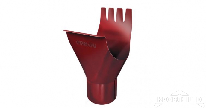 Воронка для водостока Грендлайн 125/90 мм RAL 3011 коричнево-красный