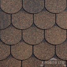 Гибкая черепица Ruflex  серия Премиум коллекция Ornami Premium цвет Медный отлив