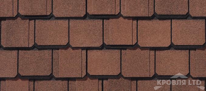 Гибкая черепица Certain Teed коллекция Grand Manor Shangle цвет Terra Cotta